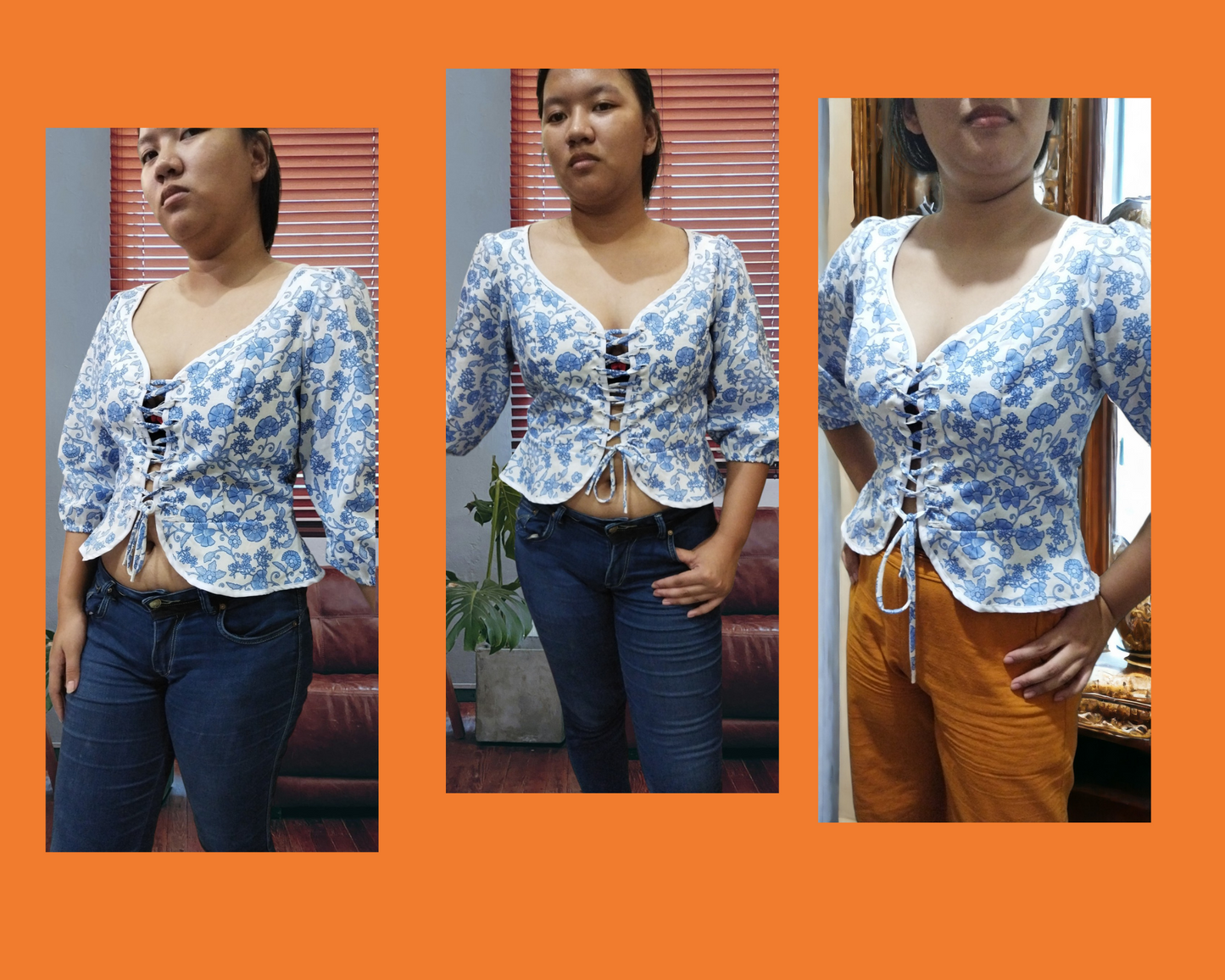 Patrón de costura para blusa con lazo delantero, blusa informal para mujer, moda DIY, patrón PDF, fácil de coser, manga corta