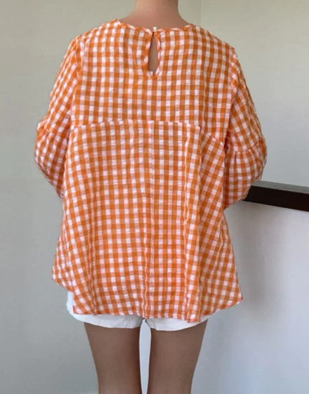 Patrón de costura para blusa holgada con mangas farol peplum, blusa DIY de talla grande XS-XL, blusas para mujer, top casual