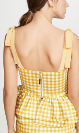 Patrón de costura para top peplum, blusa con tirantes anchos, tallas XS-XL, patrón en PDF, bustier sexy sin relleno, lazo en los hombros.