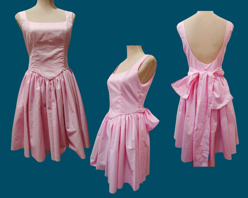 Dress backless Pattern, Bow back High Waist Party Pdf Pattern Women Holiday Dress V shape Corset Dress 2 design, XS-4XL, Prom Birthday Dress