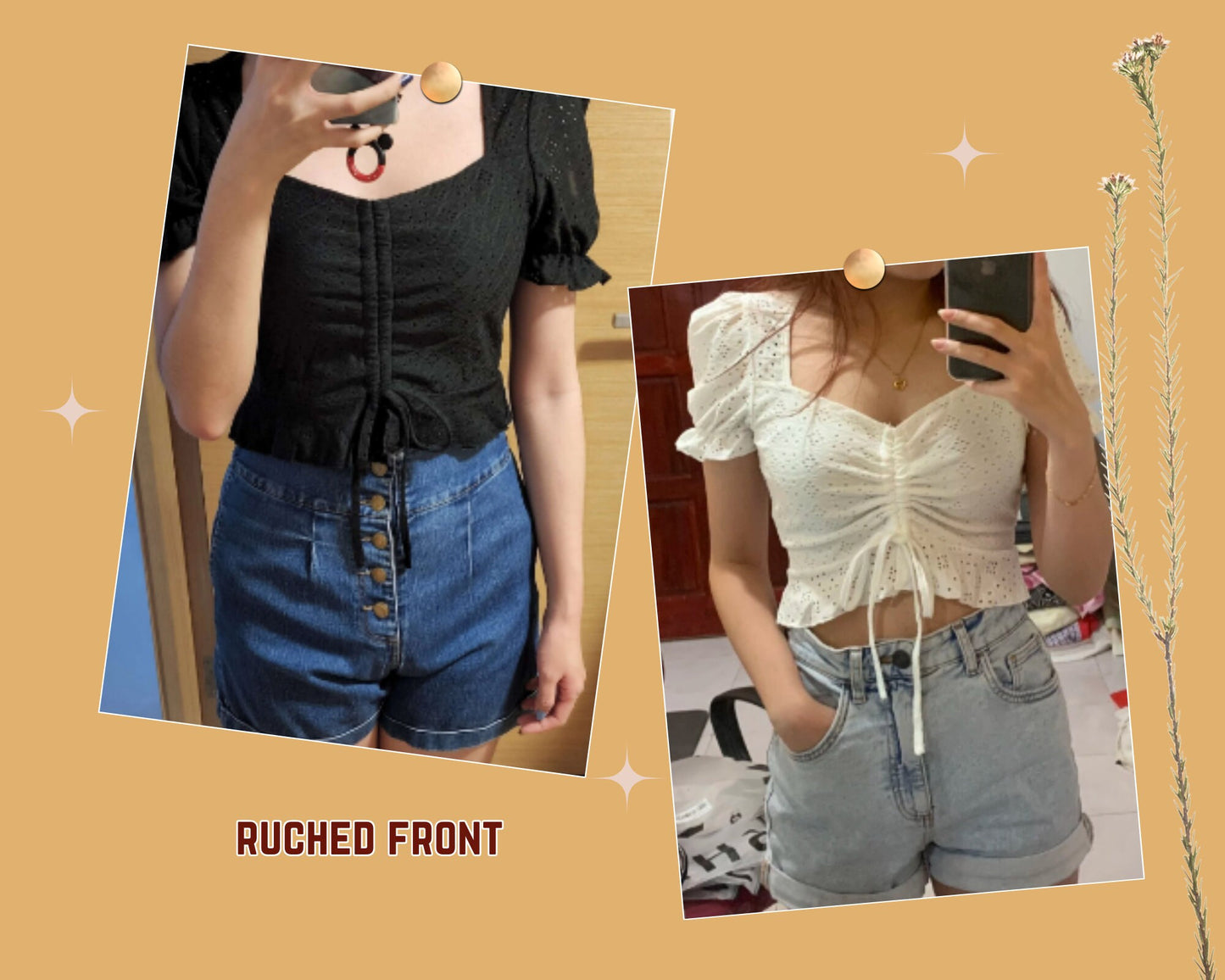 Patrón de blusa peplum con cuello corazón, costura digital, mangas abullonadas, dobladillo con volantes, PDF, tallas XS-4XL